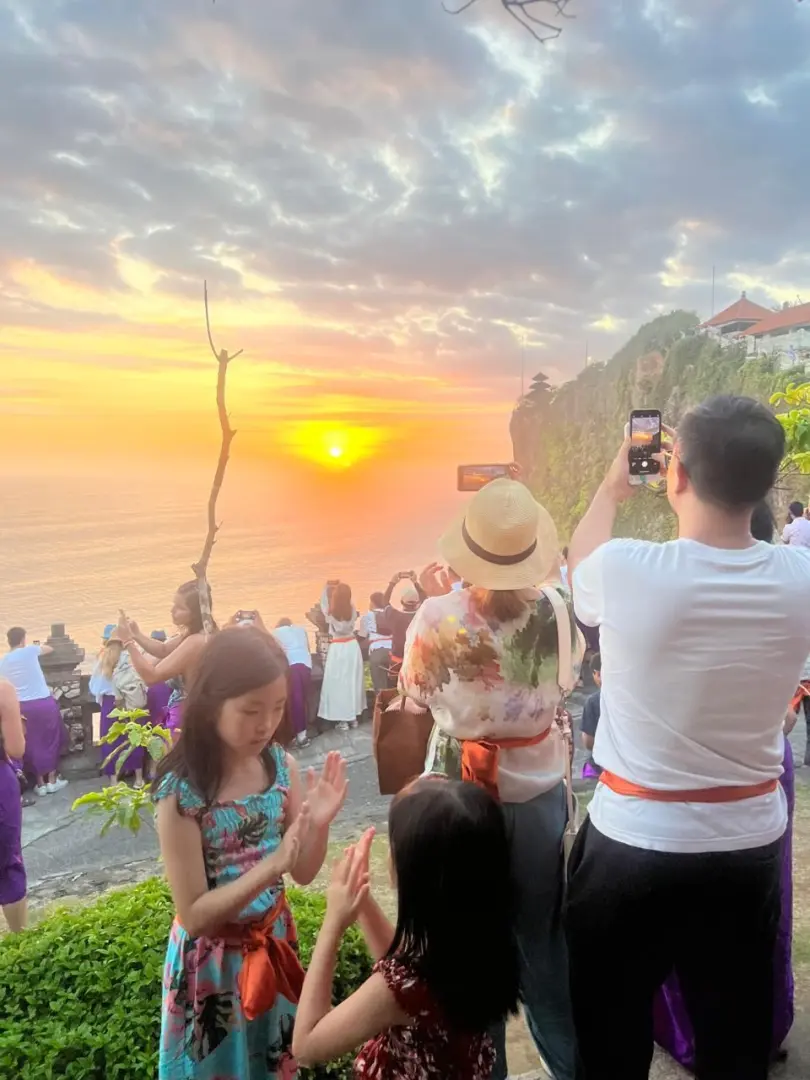 Sunset at the Uluwatu temple cliffs